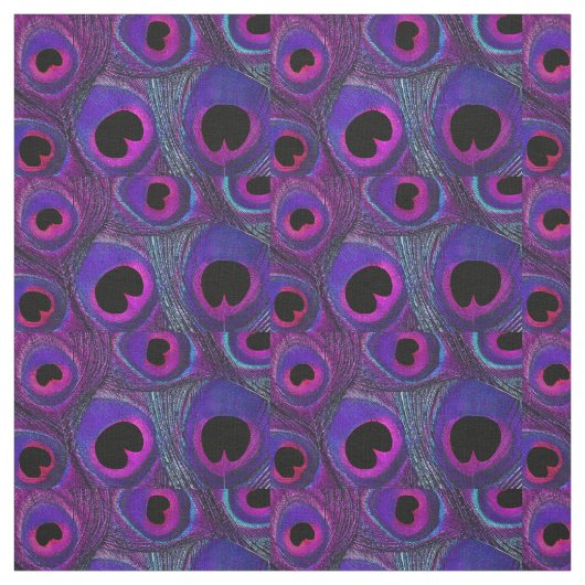 Pfau-Feder-Gewebe-lila rosa graues Schwarzes Stoff (Muster)