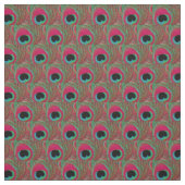 Pfau-Feder-Gewebe - Pink-Aqua-Grün-Schwarzes Stoff (Muster)