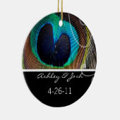 Pfau-Feder-Hochzeits-Verzierung Keramik Ornament (Rechts)