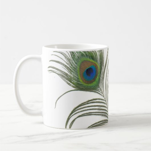 Pfau-Feder Kaffeetasse (Links)
