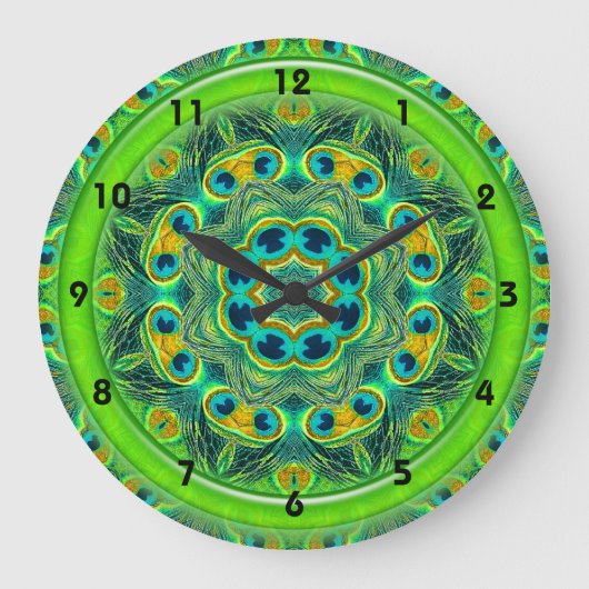 PFAU-FEDER-KALEIDOSKOP Uhr (Vorderseite)