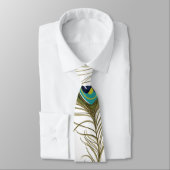 Pfau-Feder Krawatte (Gebunden)