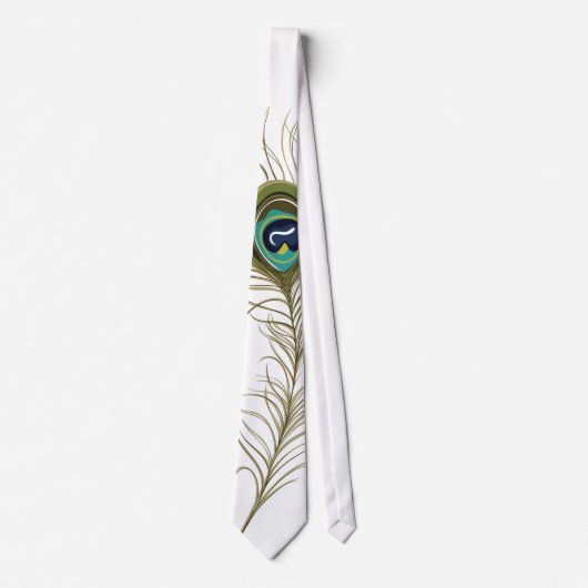 Pfau-Feder Krawatte (Vorderseite)