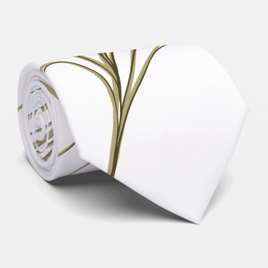 Pfau-Feder Krawatte (Gerollt)