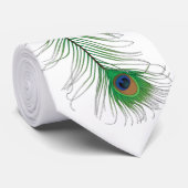 Pfau-Feder-Krawatte Krawatte (Gerollt)