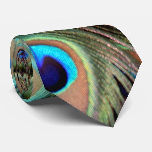 Pfau-Feder-Krawatte Krawatte (Gerollt)