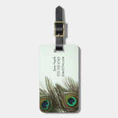 Pfau-Feder-kundengerechte Gepäckanhänger (Vorderseite vertikal)