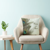 Pfau-Feder-kundengerechtes Kissen (Stuhl )