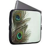 Pfau-Feder-Laptop-Tasche Laptopschutzhülle (Vorne Rechts)