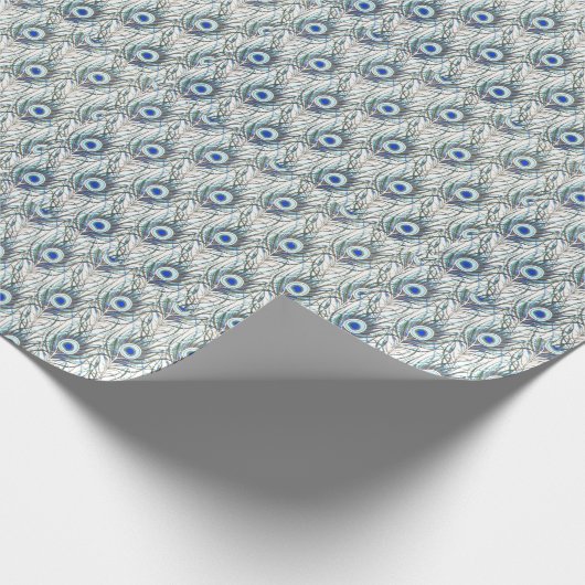 Pfau-Feder-Luxusentwurfs-Packpapier Geschenkpapier (Ecke)