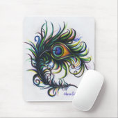 Pfau-Feder Mousepad (Mit Mouse)