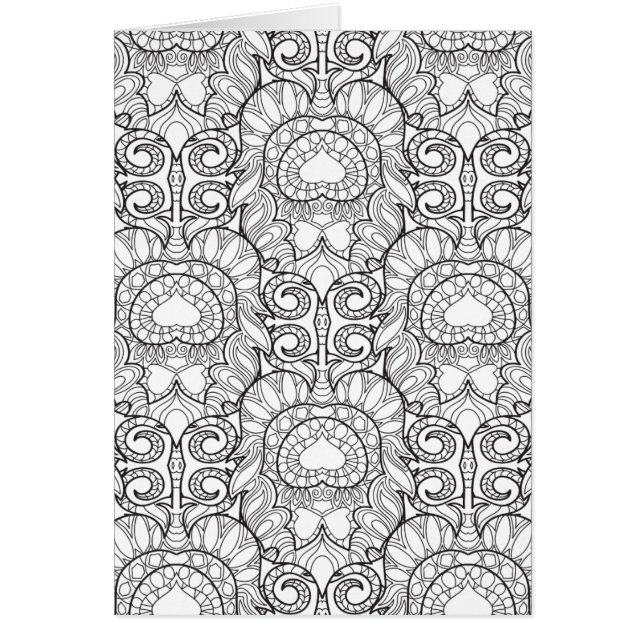 Pfau-Feder-Muster-Gekritzel (Vorne)