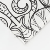 Pfau-Feder-Muster-Gekritzel Fleecedecke (Ecke)