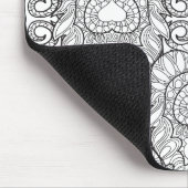 Pfau-Feder-Muster-Gekritzel Mousepad (Ecke)