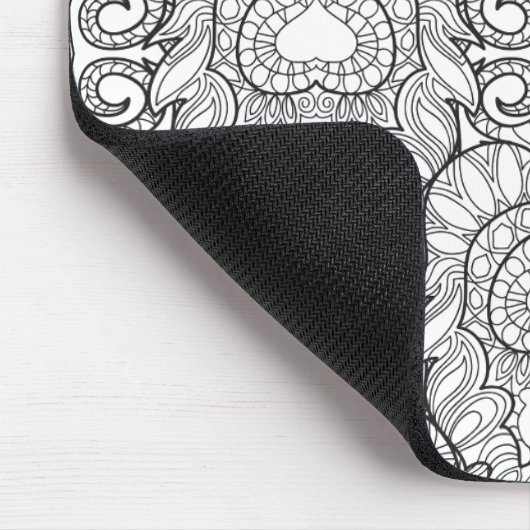 Pfau-Feder-Muster-Gekritzel Mousepad (Ecke)