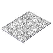 Pfau-Feder-Muster-Gekritzel Notizblock (Linke Seite)