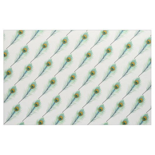 Pfau-Feder-Muster-Gewebe Stoff (Fat Quarter (45,7 x 55,9 cm))