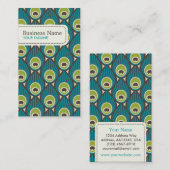 Pfau-Feder-Muster-Visitenkarte Visitenkarte (Vorne/Hinten)