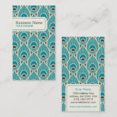 Pfau-Feder-Muster-Visitenkarte Visitenkarte (Vorne/Hinten)
