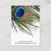 Pfau-Feder-Ohrring-Schmuck-Anzeigen-Gewohnheit Visitenkarte (Rückseite)