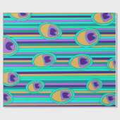 Pfau-Feder-Packpapier Geschenkpapier (Flach)