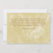 Pfau-Feder-personalisierte Hochzeits-Einladung Einladung (Rückseite)