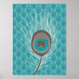 Pfau-Feder-Plakat Poster