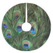 Pfau-Feder Polyester Weihnachtsbaumdecke (Vorderseite)