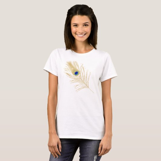 Pfau-Feder-Spitze T-Shirt (Vorne ganz)