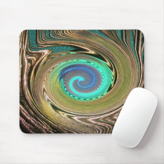 Pfau-Feder-Strudel Mousepad (Mit Mouse)