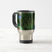 Pfau-Feder-Tasse für Mama Reisebecher (Vorderseite Links)
