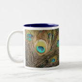 Pfau-Feder-Tasse Zweifarbige Tasse (Links)