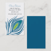 Pfau-Feder-Telefonkarte Telefonnummerkarte (Vorne/Hinten)