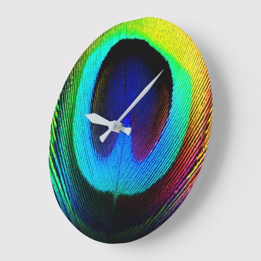 Pfau-Feder-Uhr Große Wanduhr (Winkel)