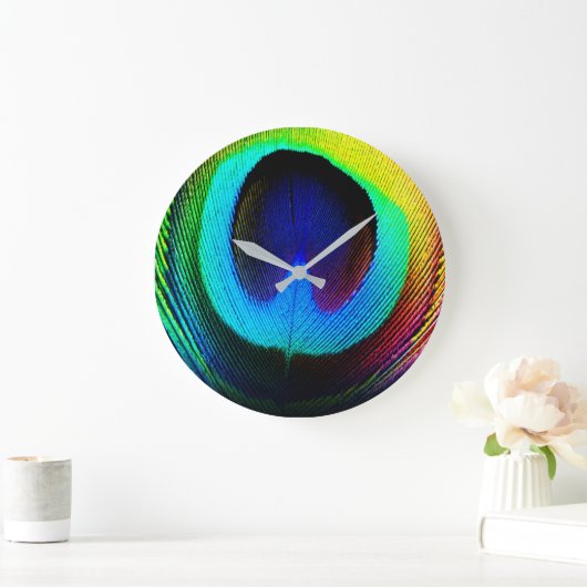 Pfau-Feder-Uhr Große Wanduhr (Zuhause)