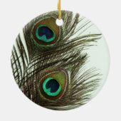 Pfau-Feder-Verzierung Keramik Ornament (Hinten)