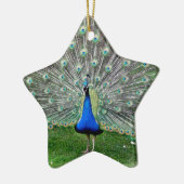 Pfau-Feder-Verzierung Keramikornament (Links)