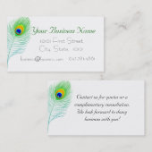 Pfau-Feder-Visitenkarte Visitenkarte (Vorne/Hinten)