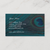 Pfau-Feder-Visitenkarte Visitenkarte (Rückseite)