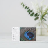 Pfau-Feder-Visitenkarte Visitenkarte (Stehend Vorderseite)