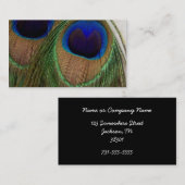 Pfau-Feder-Visitenkarten Visitenkarte (Vorne/Hinten)