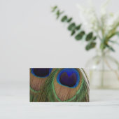 Pfau-Feder-Visitenkarten Visitenkarte (Stehend Vorderseite)