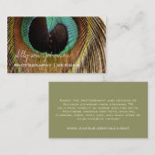 Pfau-Feder-Visitenkarten Visitenkarte (Vorne/Hinten)