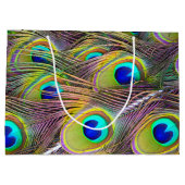 Pfau-Federn 5 Große Geschenktüte (Rückseite)