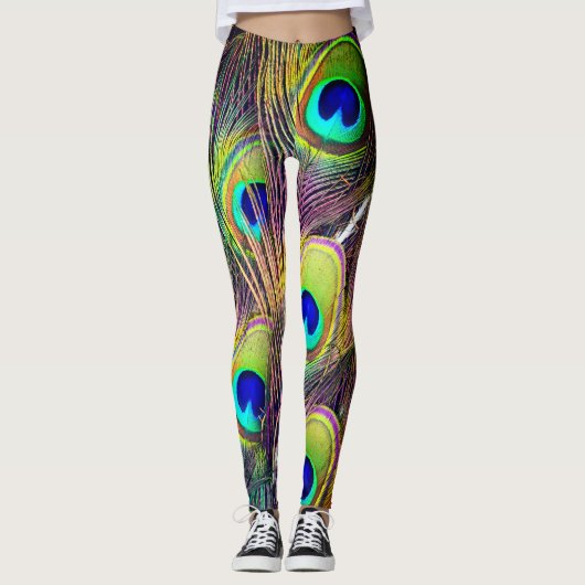 Pfau-Federn 5 Leggings (Vorderseite)