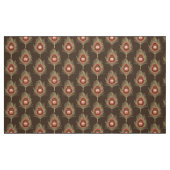 Pfau-Federn, beige auf dunklem schokoladenbraunem Stoff (Fat Quarter (45,7 x 55,9 cm))
