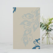 Pfau-Federn Briefpapier (Stehend Vorderseite)