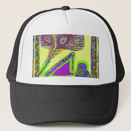 Pfau-Federn Flöte von Krishna Truckerkappe (Vorderseite)