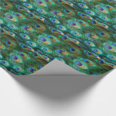 PFAU-FEDERN GESCHENKPAPIER (Ecke)