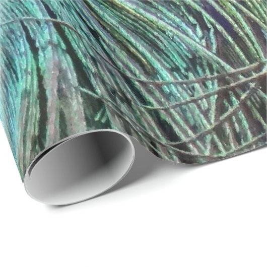 Pfau-Federn Geschenkpapier (Rolleneckpunkt)